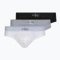 Vyriškos kelnaitės Calvin Klein LV00NB4471 Hip Brief 3 pairs black/misty grey/white