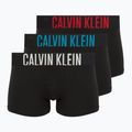 Vyriškos trumpikės Calvin Klein 000NB3608A Trunk 3 poros juodos su avižinių spalvos logotipu/juodos su age