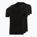 Vyriški marškinėliai Tommy Hilfiger Cotton V-Neck 3 vnt. juoda/juoda/juoda