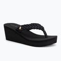 Moteriškos šlepetės per pirštą Tommy Hilfiger Wedge Braided Summer Sandal black