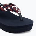 Moteriškos šlepetės per pirštą Tommy Hilfiger Wedge Braided Summer Sandal rwb 7