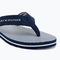 Moteriškos šlepetės per pirštą Tommy Hilfiger Ithaca Stripe Summer preppy navy 7