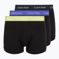 Vyriškos trumpikės Calvin Klein 0000U2662G Trunk 3 pairs black in green bloom wb/black in da