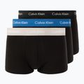 Trumpikės Calvin Klein 0000U2664G Low Rise Trunk 3 pairs black/classic blue/black