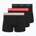 Vyriškos trumpikės Calvin Klein 0000U2662G Trunk 3 pairs black in green bloom wb/black in da