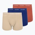 Vyriškos trumpikės Calvin Klein 0000U2662G Trunk 3 pairs sodalite blue/redwood/white pepper