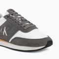 Vyriški batai Calvin Klein HM0HM02212 Retro Runner Bans Leather Suede granite gray/white/rhubarb 7