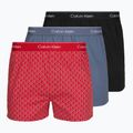 Vyriškos trumpikės Calvin Klein LV00NB4727 Boxer Slim black/prep emblem goji berry/grisai
