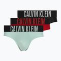 Vyriškos kelnaitės Calvin Klein 000NB3610A Hip Brief black/goji berry/aqua blue