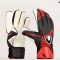 Uhlsport Powerline Starter Soft vartininko pirštinės juoda/raudona/balta 4