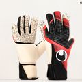 Uhlsport Powerline Supergrip+ Flex vartininko pirštinės juoda/raudona/balta 4