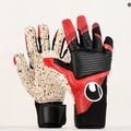 Uhlsport Powerline Supergrip+ Reflex vartininko pirštinės juoda/raudona/balta 4