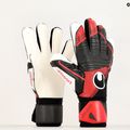 Uhlsport Powerline Soft Pro vartininko pirštinės juoda/raudona/balta 4