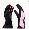 ZIENER Laval AS AW vblack fuchsia pink vaikiškos slidinėjimo pirštinės 3