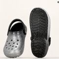 Crocs Classic Glitter Lined Clog juodos/ sidabrinės spalvos šlepetės 9