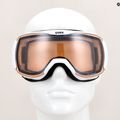 UVEX Downhill 2100 V slidinėjimo akiniai balti matiniai/veidrodiniai sidabriniai/variomatiniai skaidrūs 6