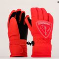 Rossignol Jr Rooster G sports raudonos vaikiškos slidinėjimo pirštinės 6