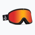 Slidinėjimo akiniai Volcom Footprints matte black stone/red chrome/yellow