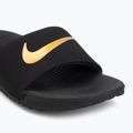 Vaikiškos šlepetės Nike Kawa black/metallic gold 7