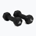 adidas hanteliai 2x1 kg juodi ADWT-10001