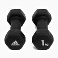 adidas hanteliai 2x1 kg juodi ADWT-10001 3
