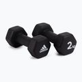 adidas hanteliai 2x2 kg juodi ADWT-10002