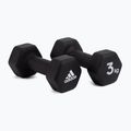 adidas hanteliai 2x3 kg juodi ADWT-10003