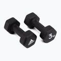 adidas hanteliai 2x3 kg juodi ADWT-10003 2