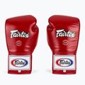 Fairtex Pro Competition bokso pirštinės su užrakintu nykščiu Odinės raudonos spalvos 2