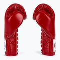 Fairtex Pro Competition bokso pirštinės su užrakintu nykščiu Odinės raudonos spalvos 4