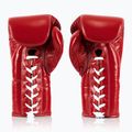 "Fairtex Pro Competition" bokso pirštinės su užrakintu nykščiu Odinės raudonos spalvos 2
