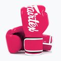 Bokso pirštinės Fairtex Microfiber pink/white 4