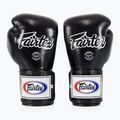 "Fairtex Super Sparring" bokso pirštinės su užfiksuotu nykščiu juodos spalvos