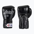 Fairtex stilingos kampuotos bokso pirštinės su užfiksuotu nykščiu juodos spalvos