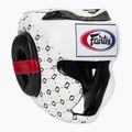 Bokso šalmas Fairtex Super Sparring white/black