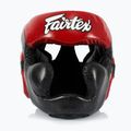 Bokso šalmas Fairtex Diagonal Vision Sparring Headguard - Full Head Coverage black/red 2