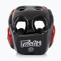 Bokso šalmas Fairtex Diagonal Vision Sparring Headguard - Full Head Coverage black/red 3
