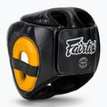 Bokso šalmas Fairtex Diagonal Vision Sparring Headguard - Full Head Coverage black/yellow 3