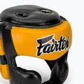 Bokso šalmas Fairtex Diagonal Vision Sparring Headguard - Full Head Coverage black/yellow 4