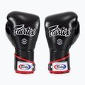 "Fairtex" stilingos kampuotos bokso pirštinės su užfiksuotu nykščiu juodos/baltos/raudonos spalvos