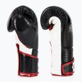 "Fairtex" stilingos kampuotos bokso pirštinės su užfiksuotu nykščiu juodos/baltos/raudonos spalvos 3