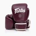 Bokso pirštinės Fairtex Real Leather Boxing maroon 4