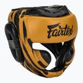 Bokso šalmas Fairtex Microfiber Headguard gold