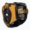 Bokso šalmas Fairtex Microfiber Headguard gold 3