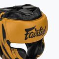 Bokso šalmas Fairtex Microfiber Headguard gold 4