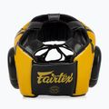Bokso šalmas Fairtex Microfiber Headguard gold 5