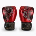 Fairtex Golden Jubilee raudonos bokso pirštinės 2