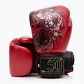 "Fairtex Golden Jubilee" raudonos bokso pirštinės 4