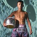 Vyriški treniruočių šortai YOKKAO Lunar Muay Thai iridescent blue grey 14