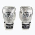 Top King Muay Thai Super Star Snake baltos bokso pirštinės TKBGSS-02A-WH